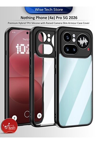 Wtech Nothing Phone (4a) Pro 5G 2026 Premium Hybrid TPU Silicone with Raised ...