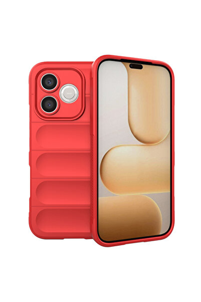 Techsuit Калъф за Honor 600 Lite, Магически щит, удароустойчива защита, червен
