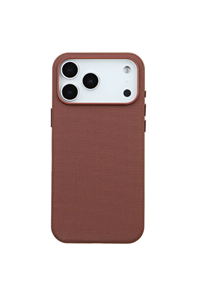 Casen iPhone 17 Pro Max Kahve Renk Gizli Magsafe Destekli Mikro Kabartma Doku...
