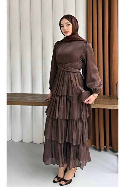 Gülsoy YENİ SEZON KAT KAT DETAYLI JAN JAN ŞİFON ELBİSE
