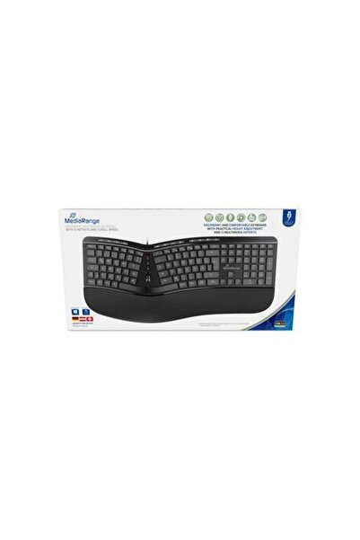 MediaRange Wired Multimedia Keyboard, 124 Keys with Scroll Wheel