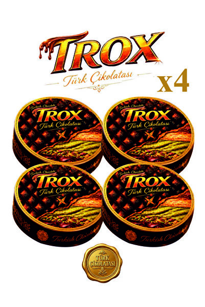 TROX 4 Adet - Çıtır Baklava Hamuru, Antep Fıstık Kreması ve Antep Fıstık Tane...