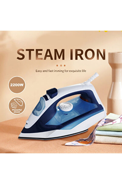 MACON Silver Cerst 2200W Powerful Steam Iron With Ceramic Base Plate & Built-...