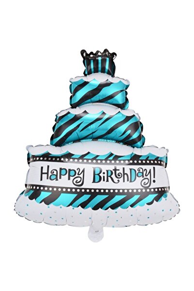 Flippy Balon din Folie Metalizată, Model Tort cu 4 Straturi, Happy Birthday, ...