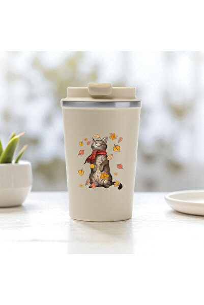 Cu Pisici Cana termos cafea-Autumn Cat