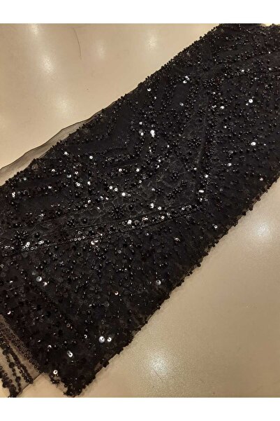 Safir Kumaş Kesip Aplik yada Morif Çııkarmalık Top Sonu Taşlı Dantel 50 cm