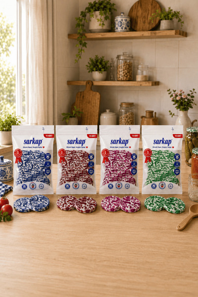 Sarkap Hijyenik Paketli 4'lü 82 mm Kapak - Çini Çiçek Seri