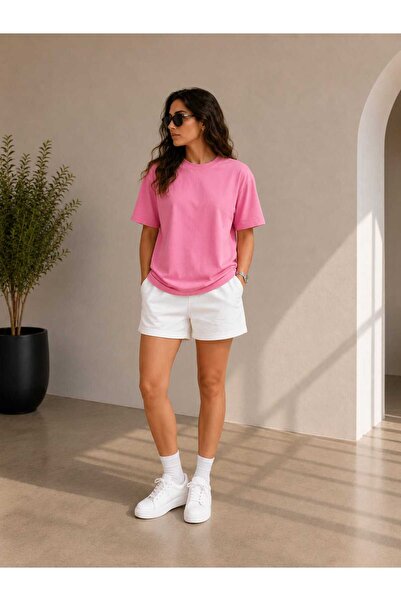 ZAVIXO Women's Oversize 100% Cotton T-Shirt Comfortable Casual Stylish Look