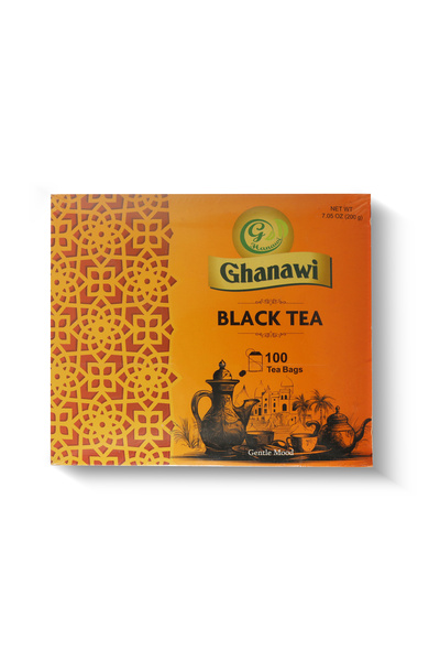 Ghanawi Original Black Tea (100 Teabags, 200g) - Strong & Rich Premium Blend,...