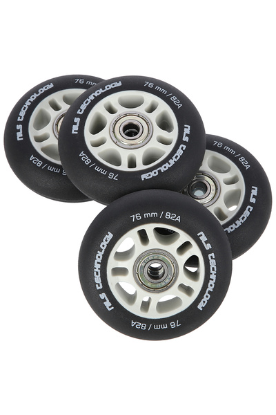 Nils Extreme PU 76x24 82A NEGRU MAT (4 buc.) ABEC-9 (8 buc.) SET