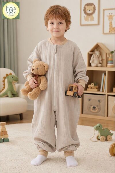 Begisa Muslin Long Sleeve Children's Sleeping Bag 1 Tog