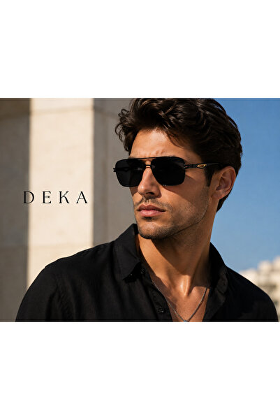 Deka ᎠᎬᏦᎪ ᎬᎩᎬᎳᎬᎪᏒ Polarize Yüksek Kalite Kemik Siyah Unisex Güneş Gözlüğü