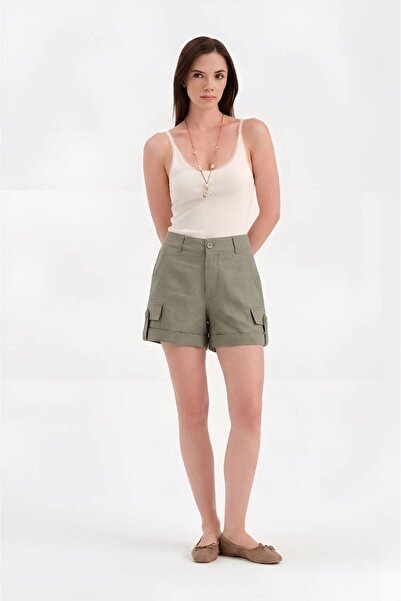 tw3 Women's 100% cotton shorts with side pocket detail