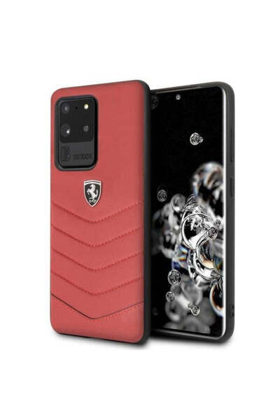 Ferrari Husă matlasată Heritage pentru Samsung Galaxy S20 Ultra, roșie
