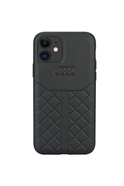 Audi Husă din piele naturală pentru iPhone 12/12 Pro 6.1 inci Negru Rigid AU-...