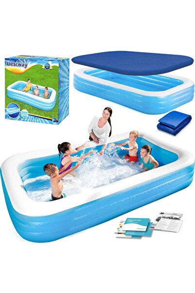 BESTWAY Piscină gonflabilă pentru familie 305 x 183 x 56 cm 3 în 1 54009