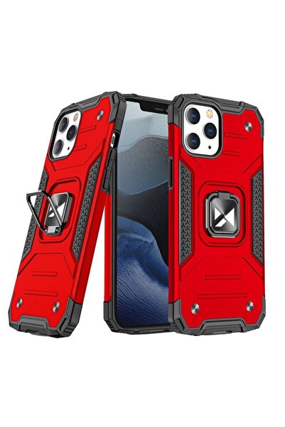 WOZINSKY Husă Ring Armor pentru iPhone 14 Pro, roșie