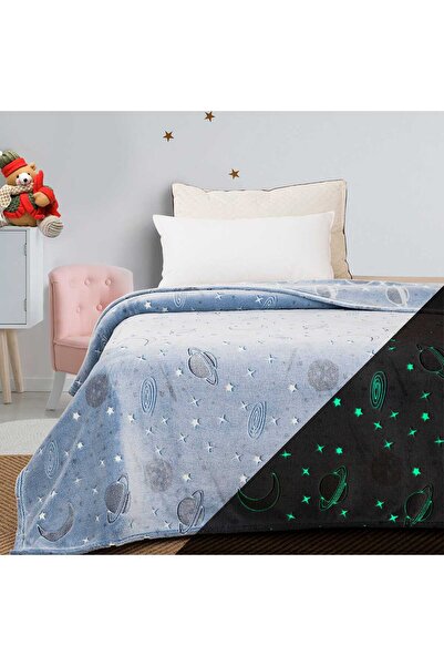 Beauty Home Κουβέρτα μονή φωσφορίζουσα Flash Art 6250 160x220 Γαλάζιο