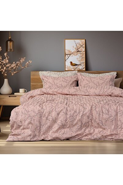 Beauty Home Σετ παπλωματοθήκη υπέρδιπλη Art 12214 Flora 100% Βαμβακοσατέν 300...