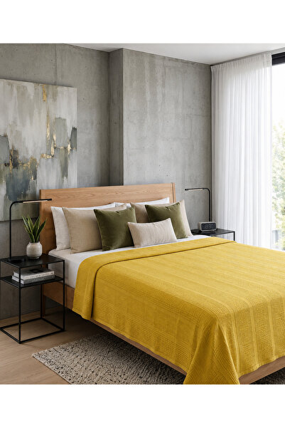 Nilyso Home Vera Çift Kişilik Pike Seti 210x235 cm ve Yastık Kılıflı Lastikli...
