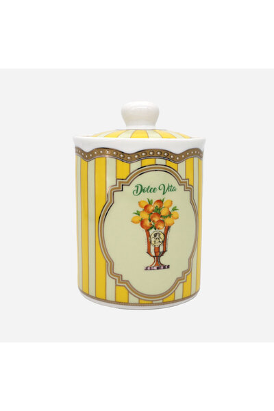Lisa Minotti Puglia Yellow Porcelain Storage Container 700 ml