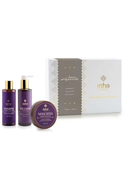 isha Set cadou ritual ayurvedic pentru par - sampon, balsam, masca