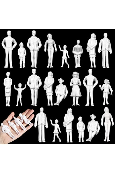Namalu 50 bucăți figurine miniaturale de oameni, scară 1:25, de 2,95 inch, al...