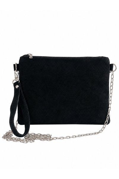 MODA Patterned Shiny Stone Embellished Evening Bag – Black Evening Dress Bag