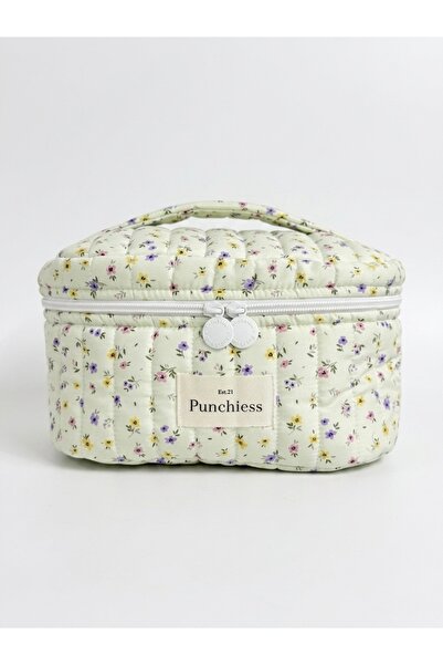 Punchiess Yellow Crispy Travel Makeup Bag