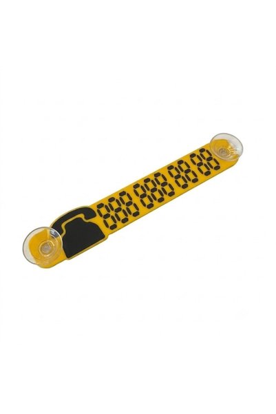 Eldenör Car Windshield Front Phone Number Parking Wire Plexi Yellow Black