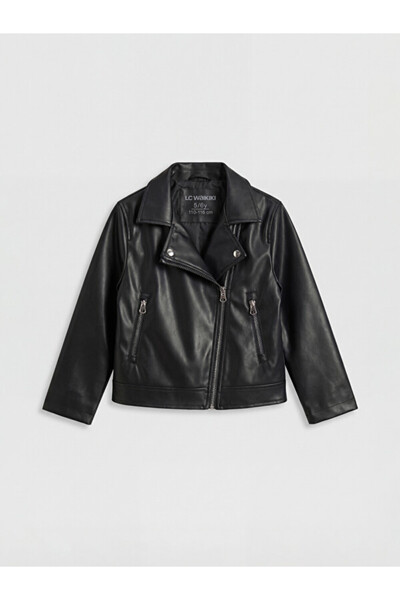 LC Waikiki Esvab • Modern & Distinctive Biker Roba Collar Girls' Leather Look...