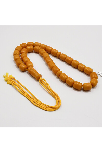 genernic Afghan Musk Rosary 33 Beads 12mm Golden Amber Prayer Beads 66.5g Pre...