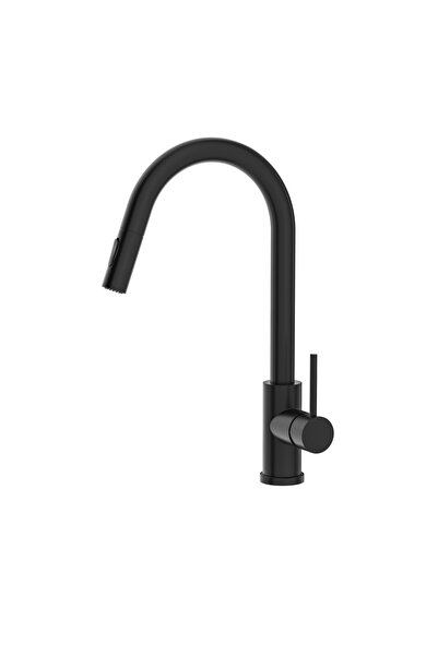 Uzman Armatür Spiral Functional Head Kitchen Sink Faucet Black