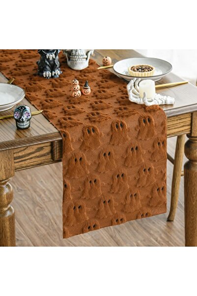 OEM Față de masă decorativă pentru masă Halloween maro decorativ 33x230 cm