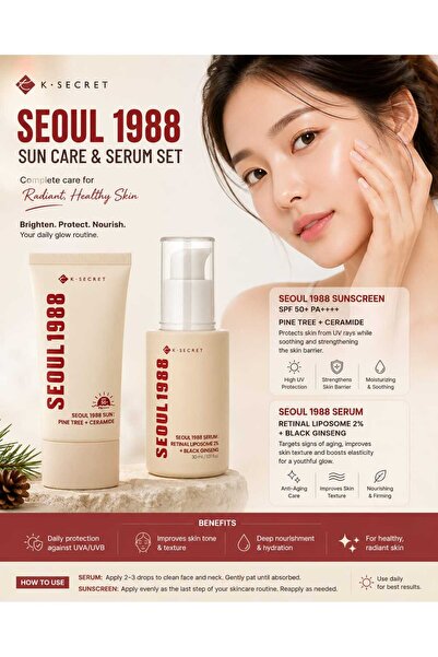 KSECRET Seoul 1988 Sunscreen Cream& Black Ginseng Serum - 30ml