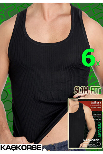 TATKAN BODYWEAR 6'LI PAKET - ERKEK BAMBU KAŞKORSE CLASSIC ATLET