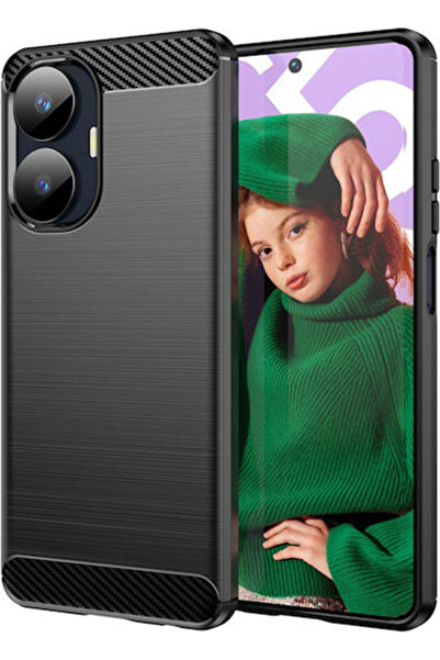Techsuit Πίσω Κάλυμμα Σιλικόνης Μαύρο (Realme C55) Κωδικός: KF2313835