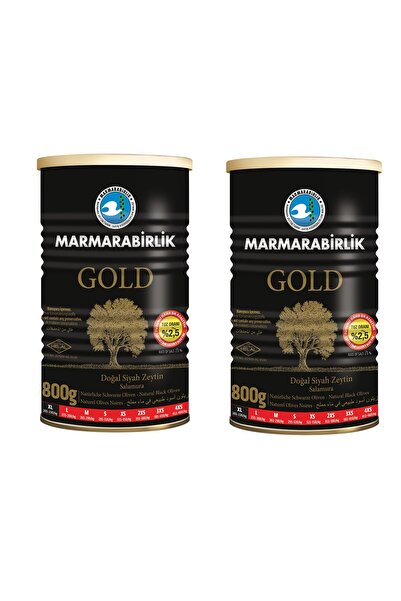 MarmaraBirlik Marmara Birlik Gold Süper Teneke Zeytin 800 gr.2 adet