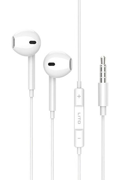 Lito Ενδοωτικά ακουστικά handsfree με βύσμα 3.5mm, λευκά