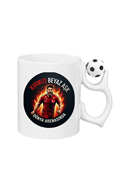 CERCİBAZAAR Red-White Custom Graphic Printed Mug