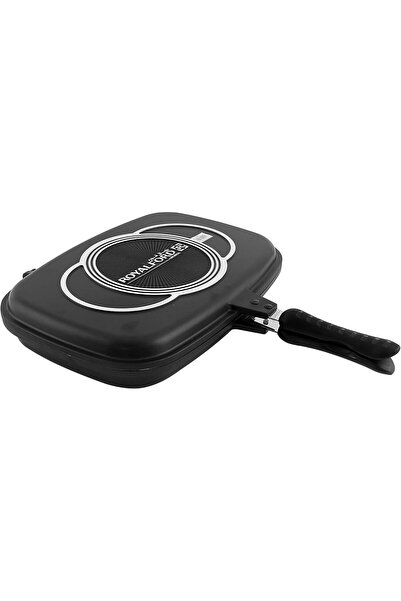 ROYALFORD 36 cm Double-Sided Aluminum Grill Pan, Rf-7902