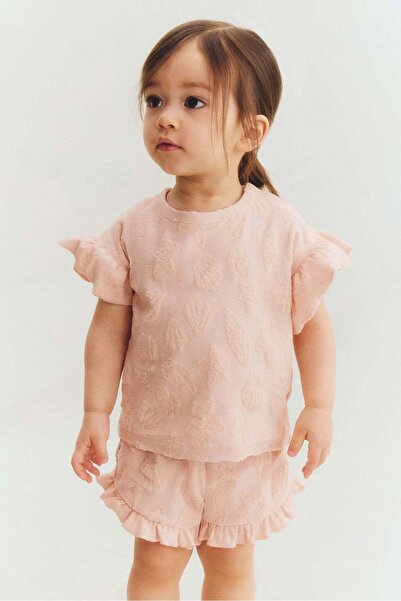 H&M 2-piece frilled terry set