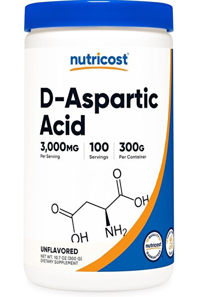 Nutricost D-Aspartic Acid (DAA) Powder 300G - Pure D Aspartic Acid