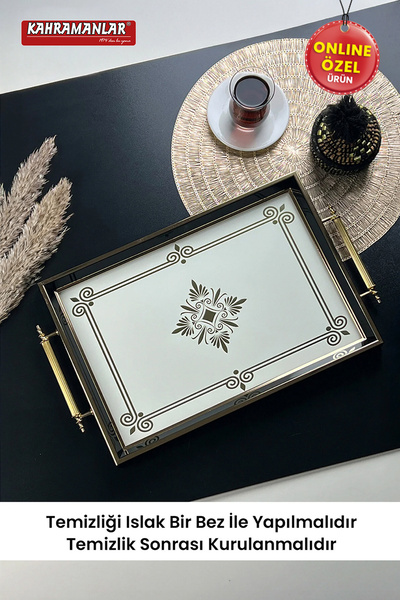 Kahramanlar Çınar Tea Coffee Breakfast and Presentation Tray 48X29 cm