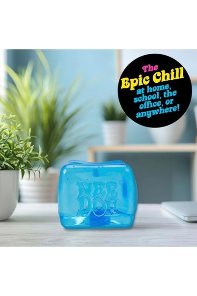 Needoh Jucărie antistres squishy cub drăguț Schylling, albastru, textură solidă  "Crunchy" Gia’sWorld ®