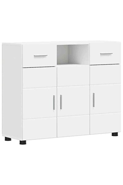 vidaxl Dulap din Lemn cu sertar Alb 88,5 x 30,5 x 73 cm Lemn compozit