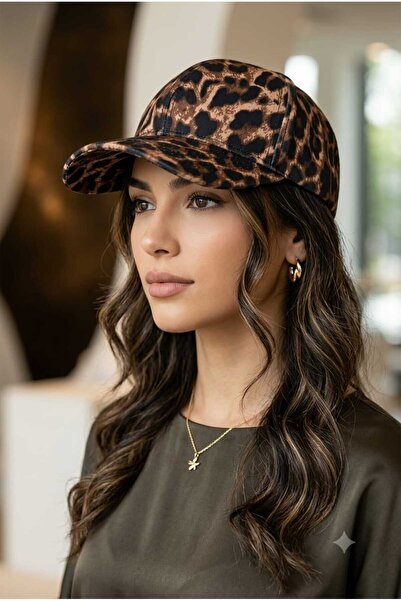 WOHOME Unisex Leopar Desenli Kadın Beyzbol Şapkası - Modern Stil Günlük Aksesuar
