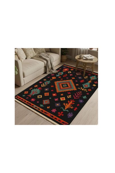 Vivense BOHEM MOTİFLİ VİNTAGE DOKUMA TABAN HALI, 378 YNG, 120X180 CM