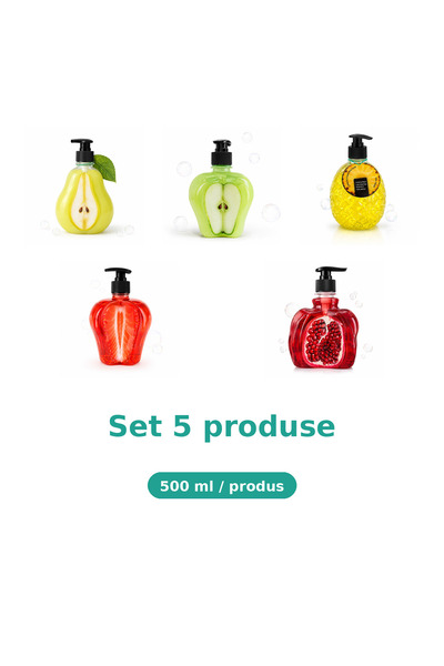 Tasty Set 5 Produse Tasty, Mix Pere, Mar Piele Sensibila, Ananas, Capsuni, Rodie