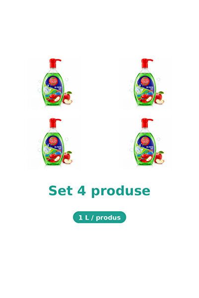 Super wash Bax 4 Pachete Detergent pentru vase Super Wash, Mar, 1 L, concentr...